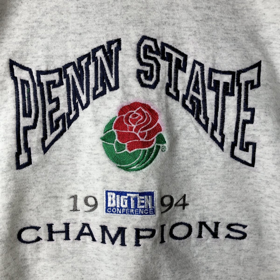 90'S Nutmeg Penn State University College Sweatshirt, Made in USA, Men's Size L, Vintage cotton gray type Vintage Second Hand