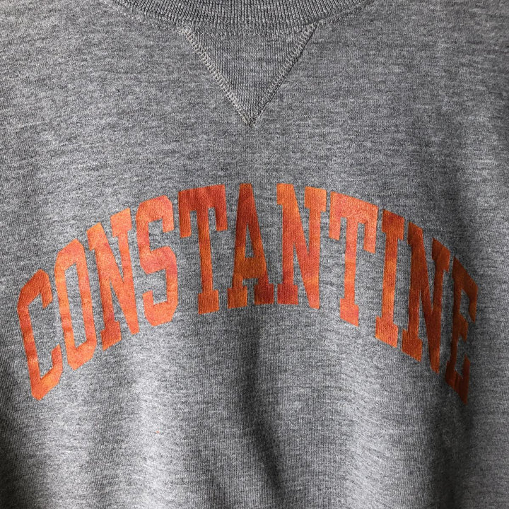 90'S Russell College Sweatshirt, Made in USA, Men's XXL, Vintage polyester gray type Vintage Second Hand