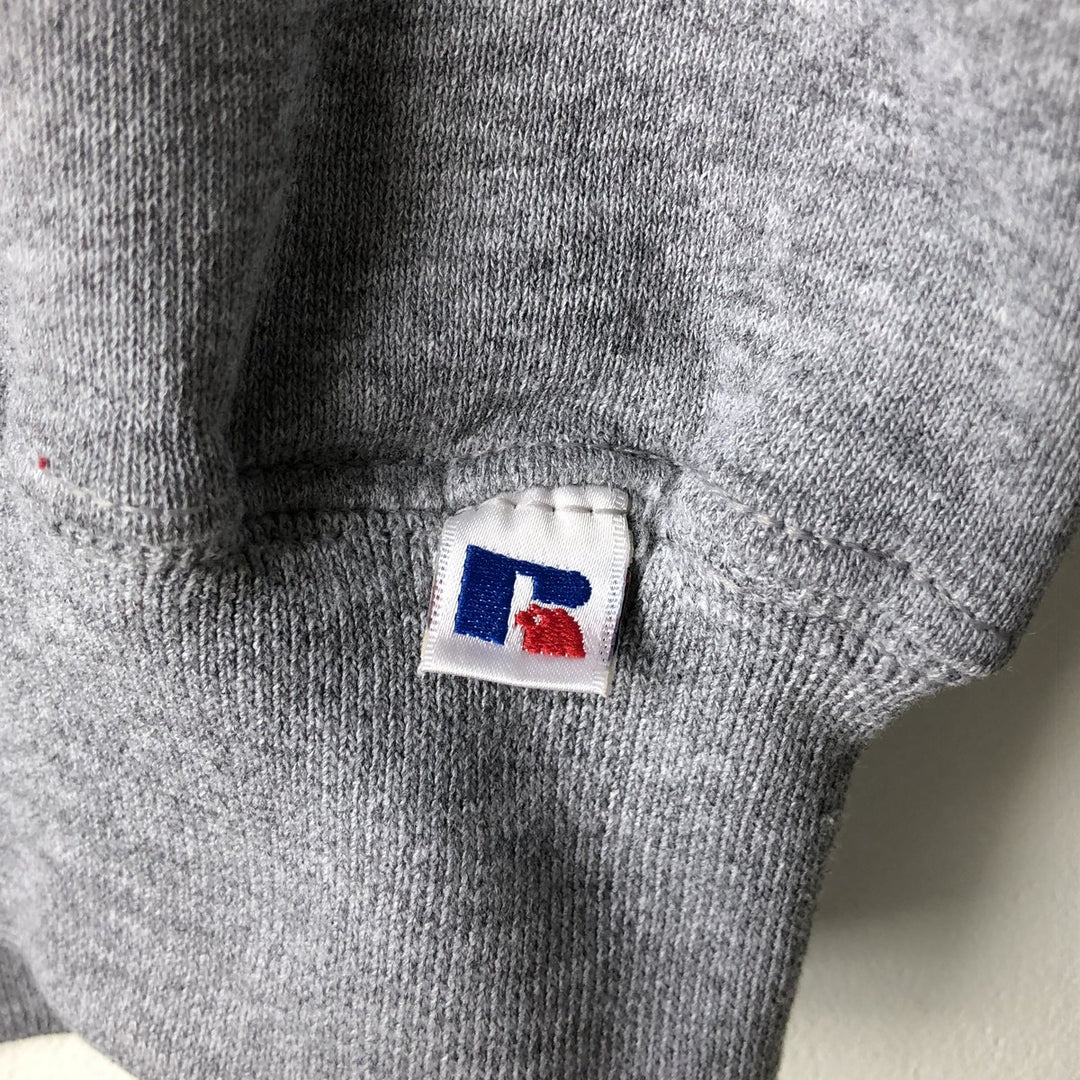90'S Russell College Sweatshirt, Made in USA, Men's XXL, Vintage polyester gray type Vintage Second Hand
