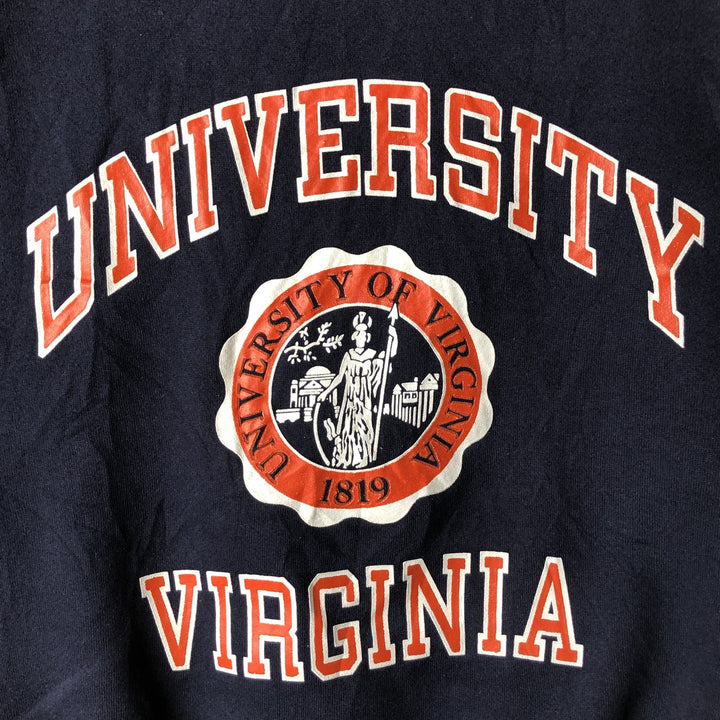 Vintage 90'S SOFFE triple print college sweatshirt, made in the USA, size L, men's polyester navy blue type Vintage Second Hand
