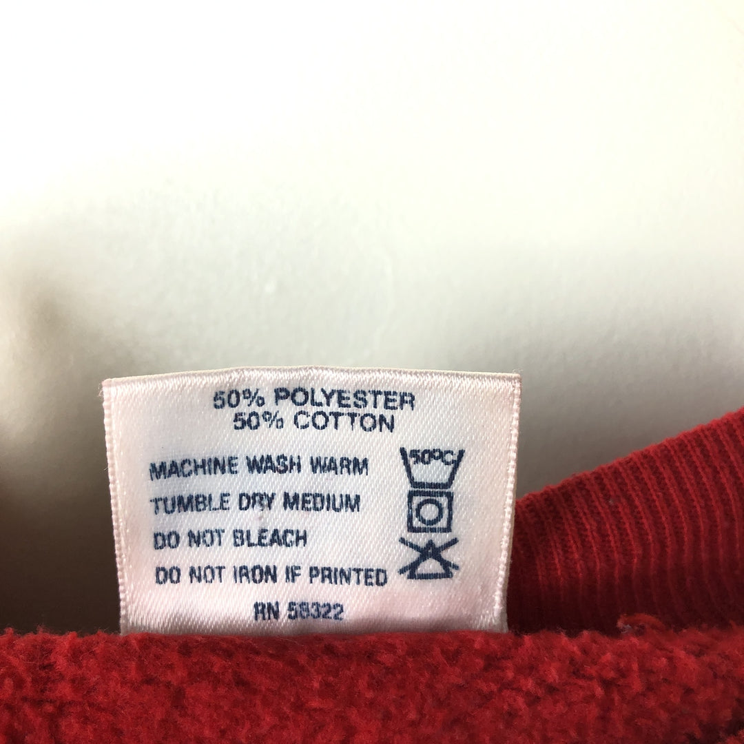 Vintage 90'S BIKE college sweatshirt, made in the USA, size L, men's polyester red type Vintage Second Hand