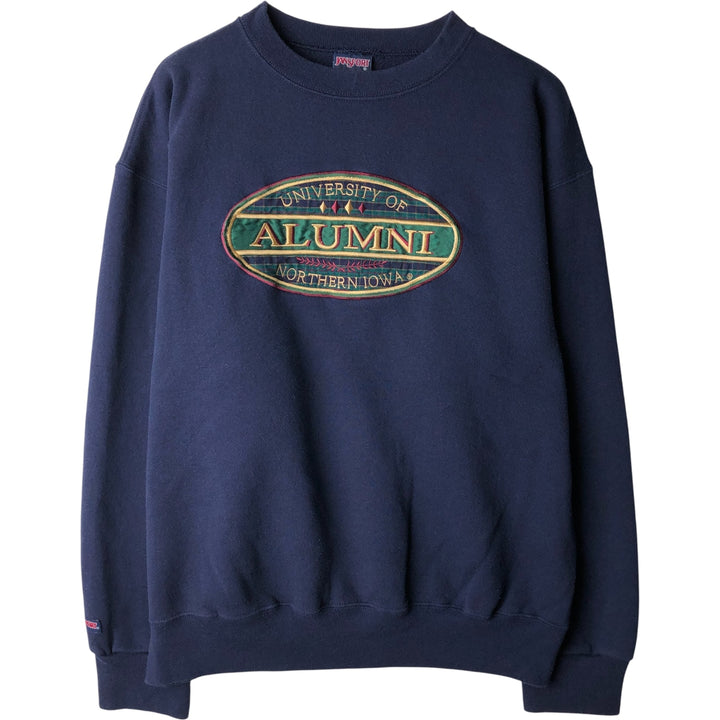 90'S Jansport College Sweatshirt, Made in USA, Men's XL, Vintage polyester navy blue type Vintage Second Hand