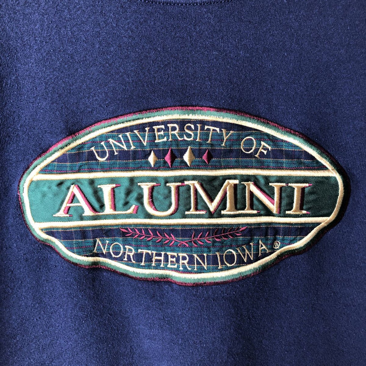 90'S Jansport College Sweatshirt, Made in USA, Men's XL, Vintage polyester navy blue type Vintage Second Hand