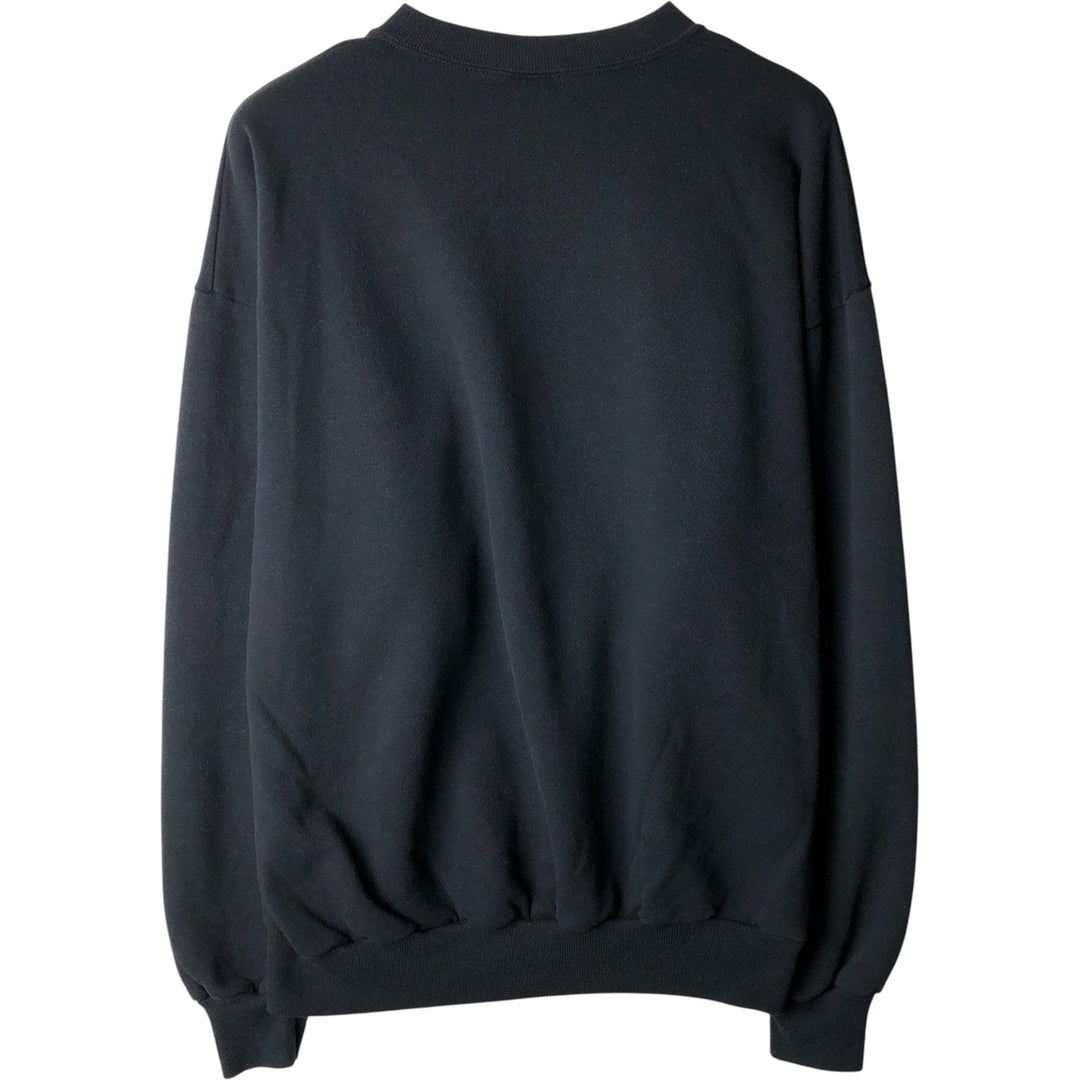 Vintage 80s-90'S Jerzees Check Pattern College Sweatshirt, Made in USA, Men's Size XL cotton black type Vintage Second Hand