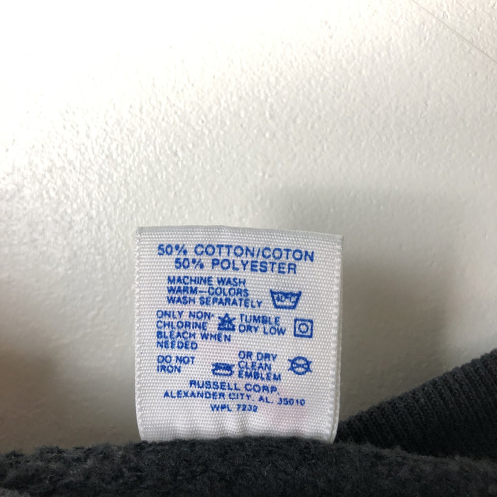 Vintage 80s-90'S Jerzees Check Pattern College Sweatshirt, Made in USA, Men's Size XL cotton black type Vintage Second Hand