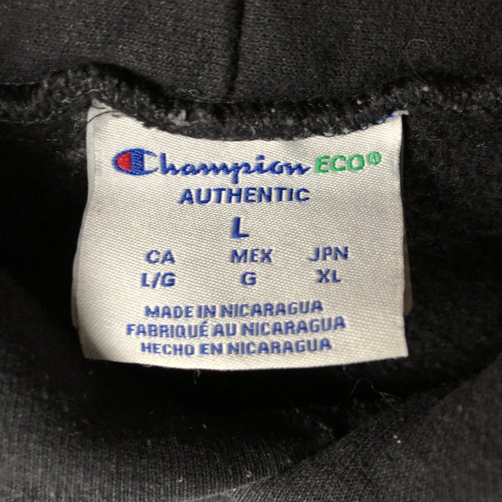 2000'S Champion ECO AUTHENTIC College Pullover Hoodie, Men's Size L unclear black type Vintage Second Hand