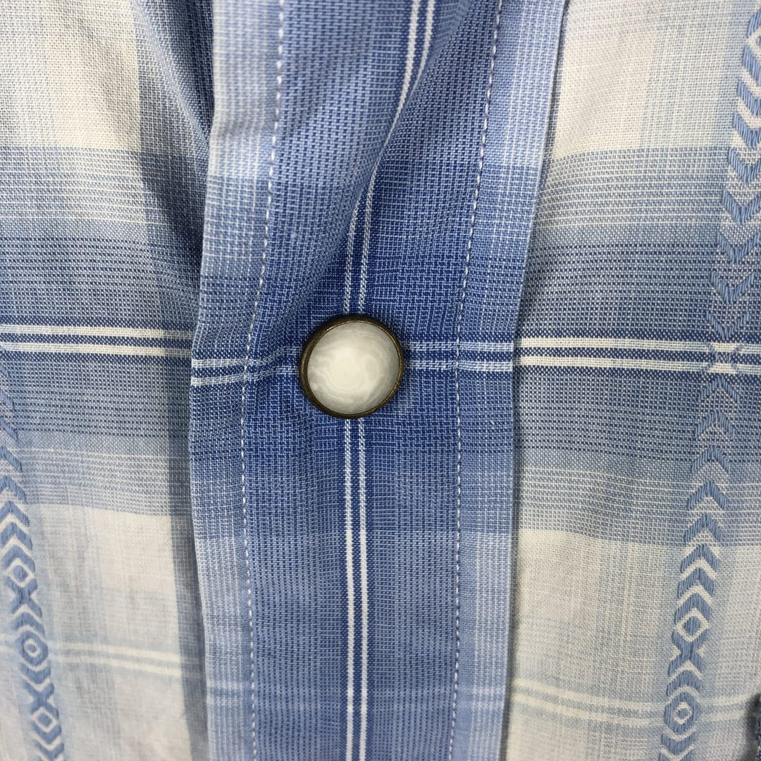 Ralph Lauren POLO by Ralph Lauren long-sleeved western shirt, men's size small cotton Blue type light blue Vintage Second Hand