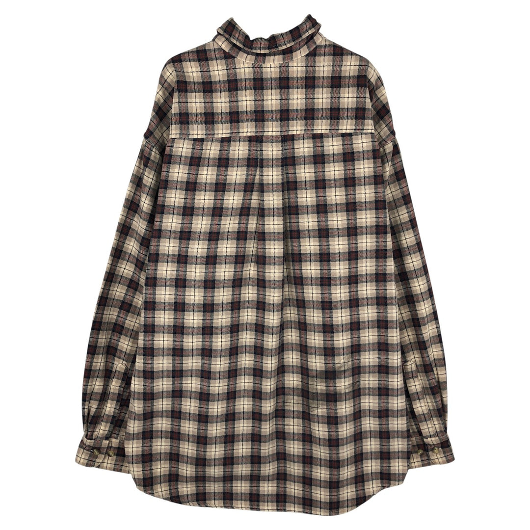 90s-00'S Timberland Rugged Fit Long Sleeve Cotton Check Shirt, Men's Size XL cotton Beige type Vintage Second Hand