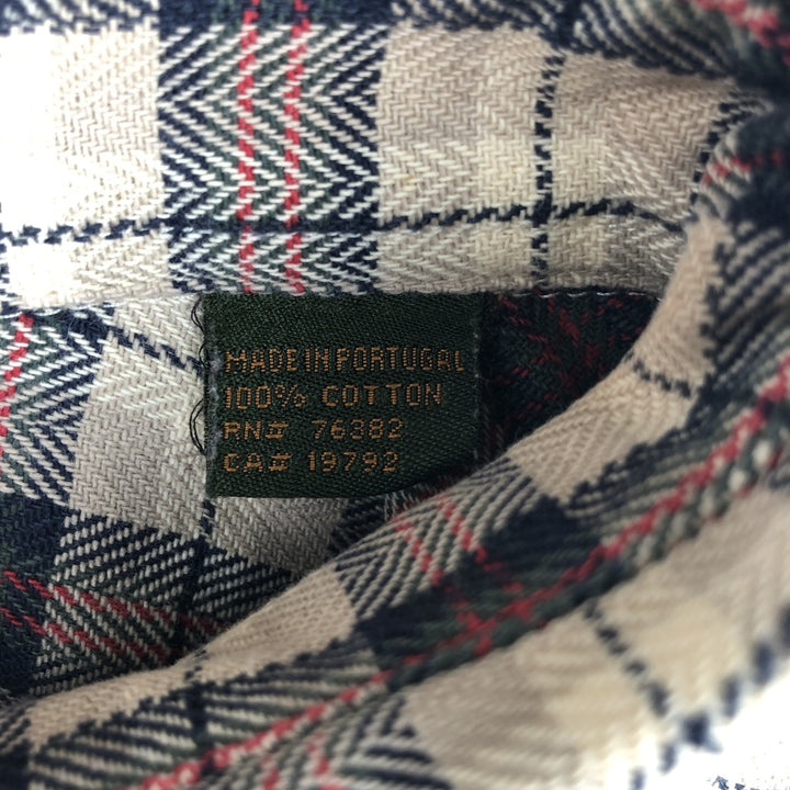 90s-00'S Timberland Rugged Fit Long Sleeve Cotton Check Shirt, Men's Size XL cotton Beige type Vintage Second Hand