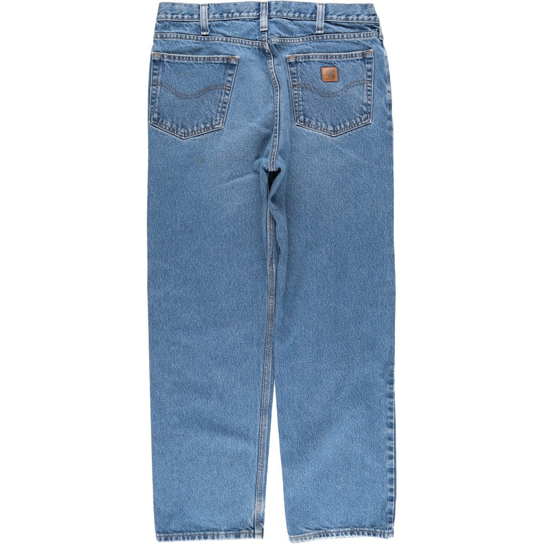 Carhartt Relaxed Fit Straight Denim Pants for Men, W34 equivalent cotton blue type Vintage Second Hand