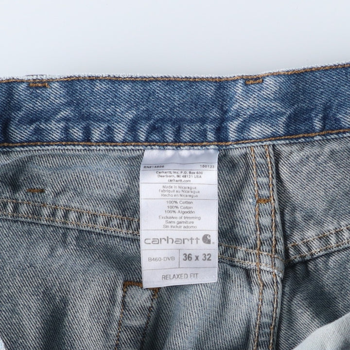 Carhartt Relaxed Fit Straight Denim Pants for Men, W34 equivalent cotton blue type Vintage Second Hand