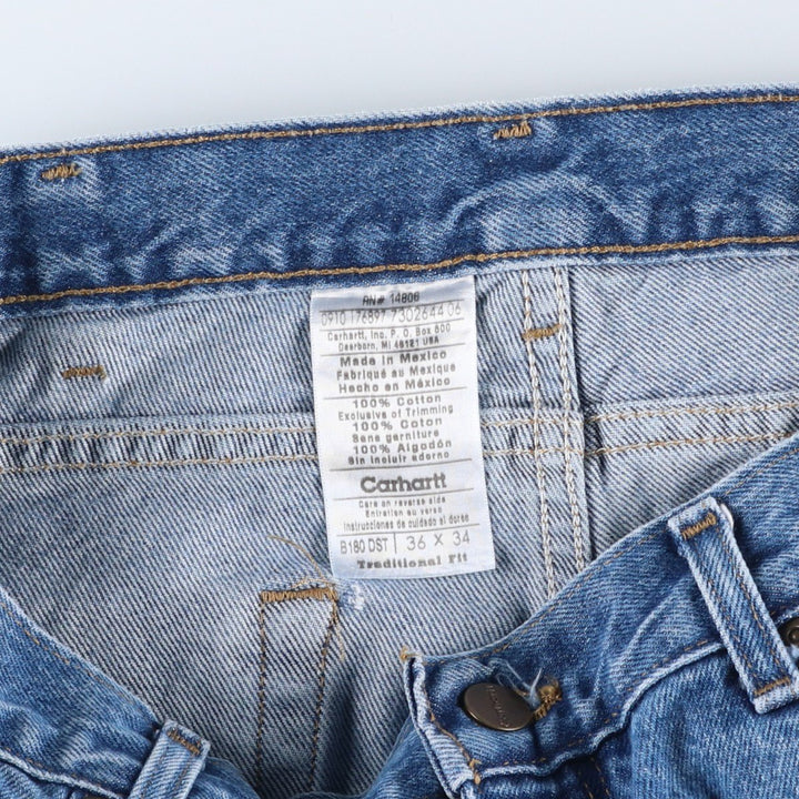 Carhartt Traditional Fit Tapered Denim Pants, Made in Mexico, Men's Size 34 cotton blue type Vintage Second Hand