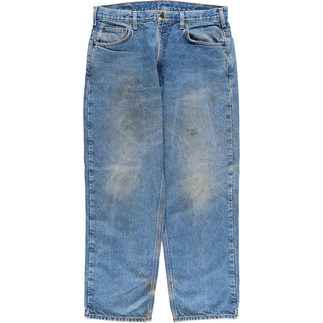 Carhartt Relaxed Fit Straight Denim Pants for Men, W34 equivalent cotton blue type Vintage Second Hand