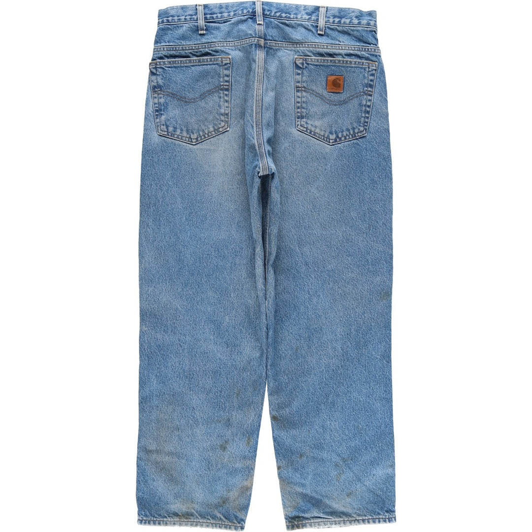 Carhartt Relaxed Fit Straight Denim Pants for Men, W34 equivalent cotton blue type Vintage Second Hand