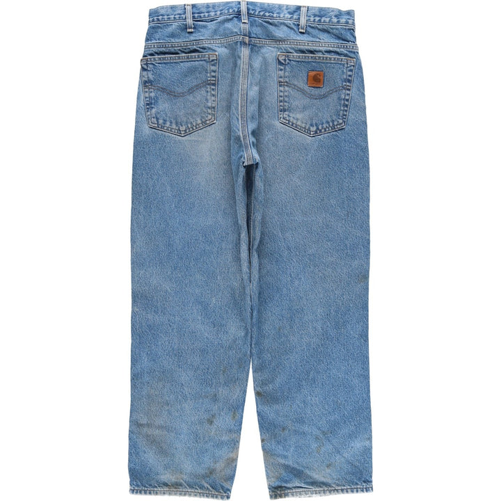 Carhartt Relaxed Fit Straight Denim Pants for Men, W34 equivalent cotton blue type Vintage Second Hand