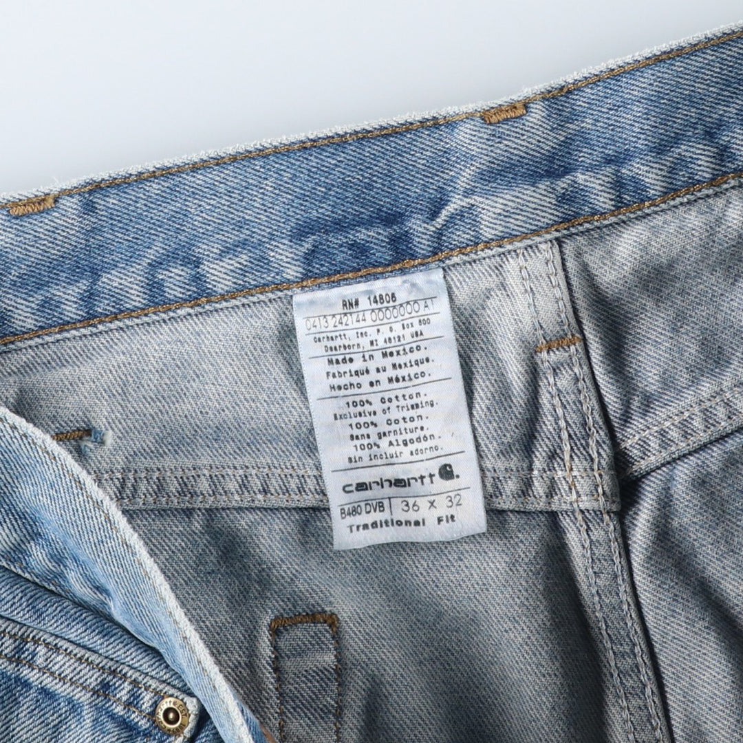 Carhartt Traditional FIT Straight Denim Pants for Men, W35 equivalent cotton blue type Vintage Second Hand