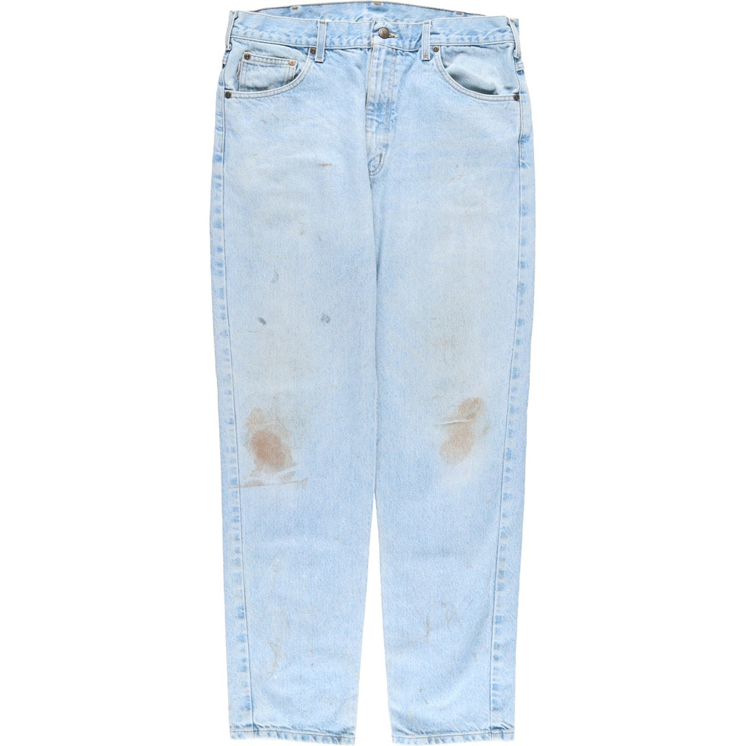 Carhartt Tapered Denim Pants for Men, W35 equivalent unclear blue type Vintage Second Hand