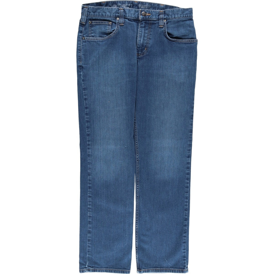 Carhartt Relaxed Fit Straight Denim Pants for Men, W32 equivalent cotton blue type Vintage Second Hand
