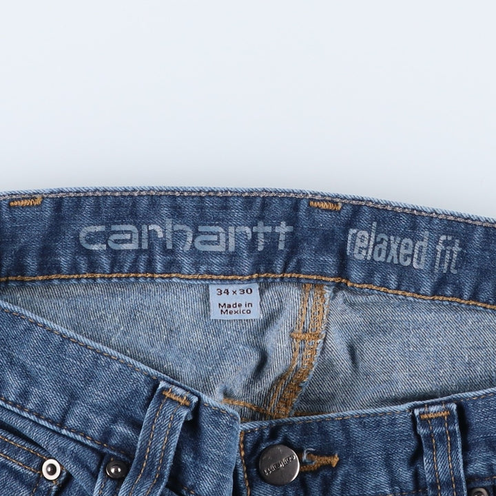 Carhartt Relaxed Fit Straight Denim Pants for Men, W32 equivalent cotton blue type Vintage Second Hand