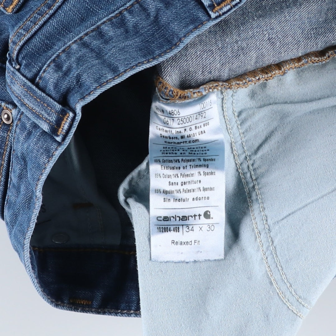 Carhartt Relaxed Fit Straight Denim Pants for Men, W32 equivalent cotton blue type Vintage Second Hand