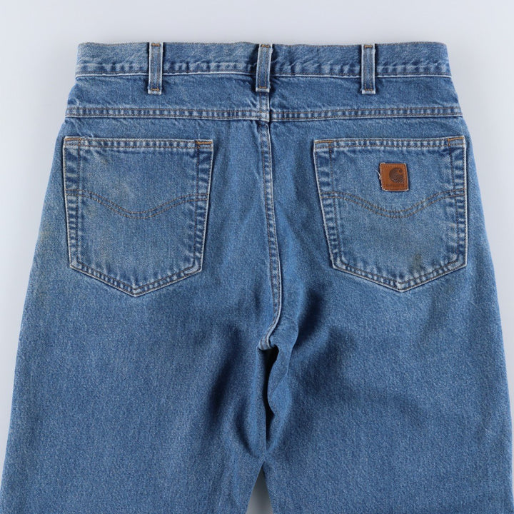 Carhartt Straight Denim Pants for Men, W32 equivalent unclear blue type Vintage Second Hand