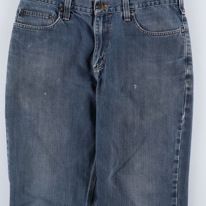 Carhartt Relaxed Fit Straight Denim Pants for Men, W32 equivalent cotton navy blue type Vintage Second Hand