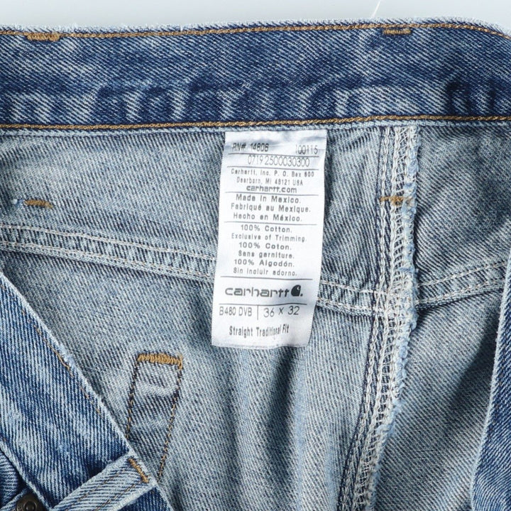 Carhartt Straight Traditional Fit Denim Pants, Men's, Size 34 cotton blue type Vintage Second Hand