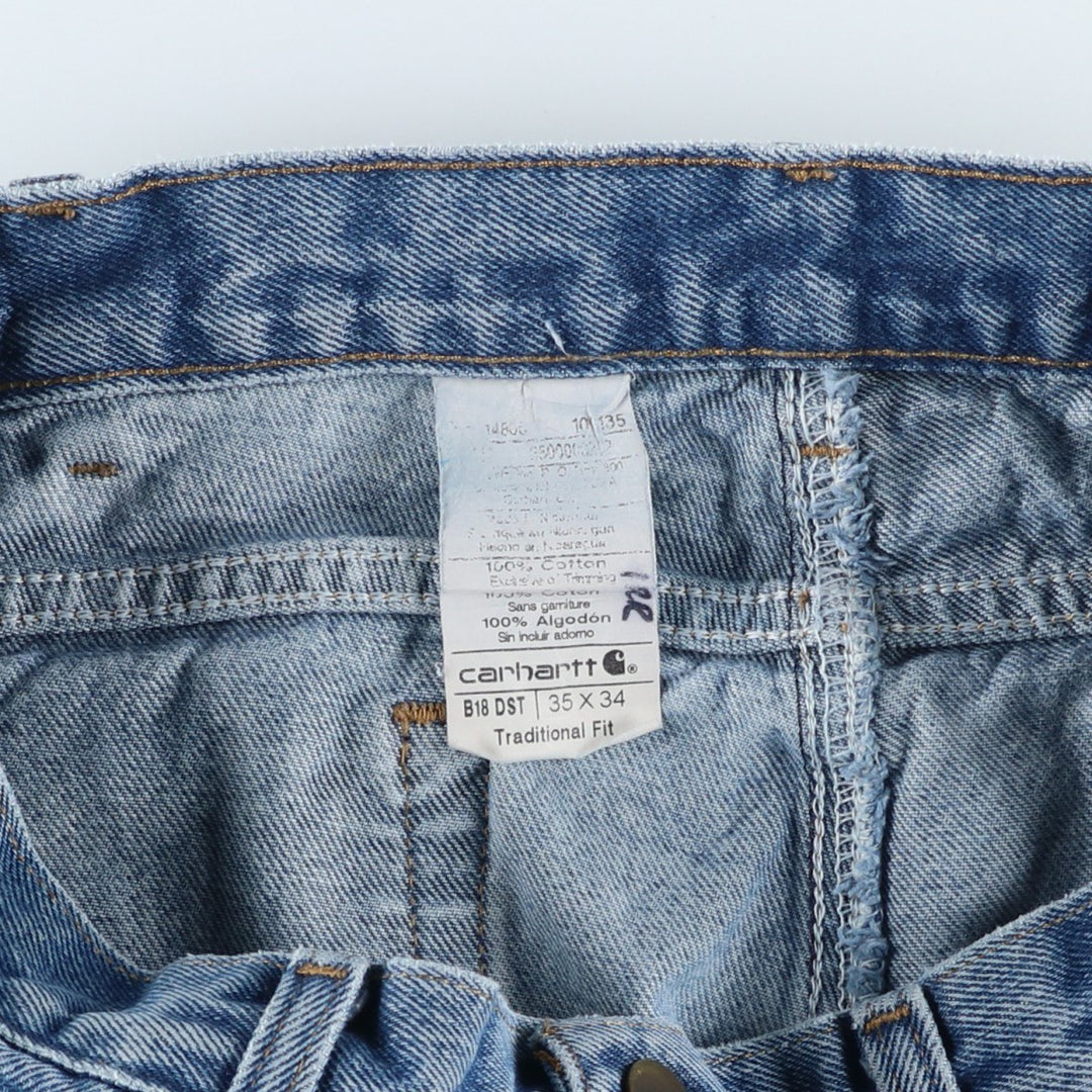 Carhartt Traditional FIT Tapered Denim Pants Men's W34 cotton blue type Vintage Second Hand