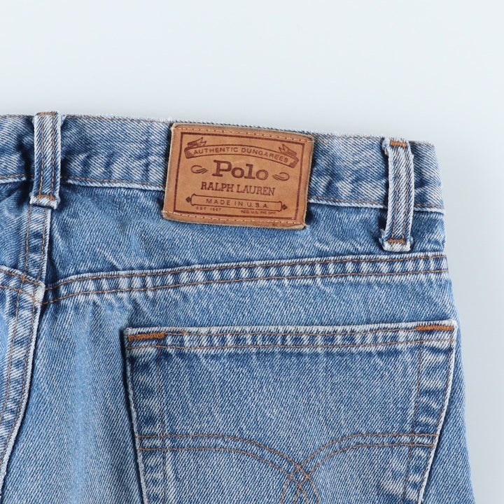 Ralph Lauren POLO RALPH LAUREN straight denim pants, made in the USA, men's size W34. cotton blue type Vintage Second Hand