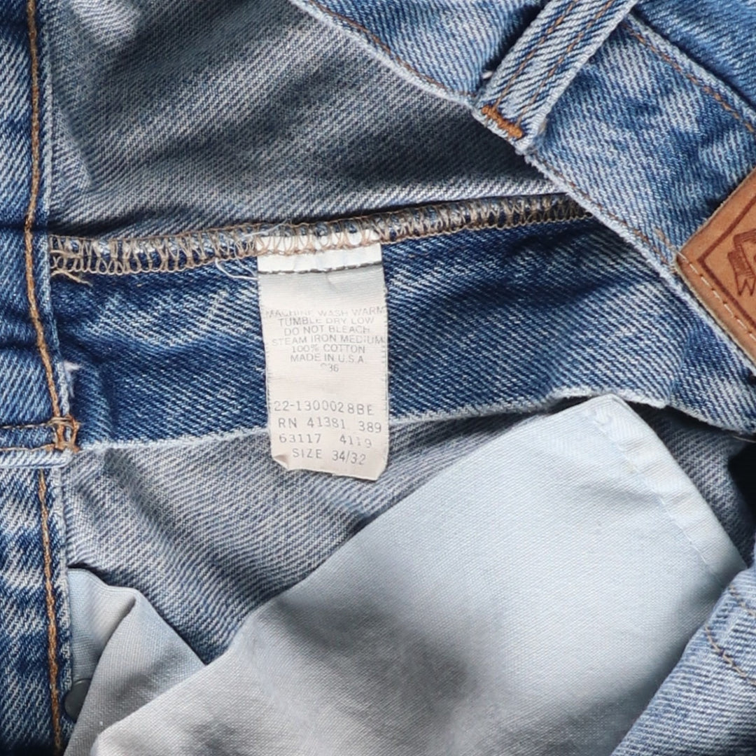 Ralph Lauren POLO RALPH LAUREN straight denim pants, made in the USA, men's size W34. cotton blue type Vintage Second Hand
