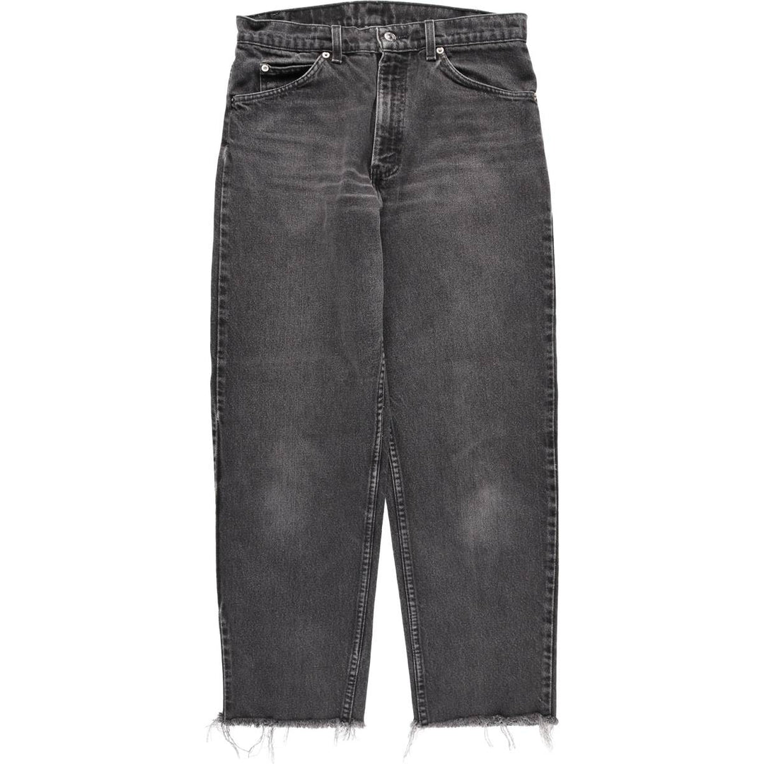 1990-2000 Levi's 550 Relaxed Fit Tapered Leg Denim Pants, Orange Tab, Black, Men's Size W31 unclear black type Vintage Second Hand