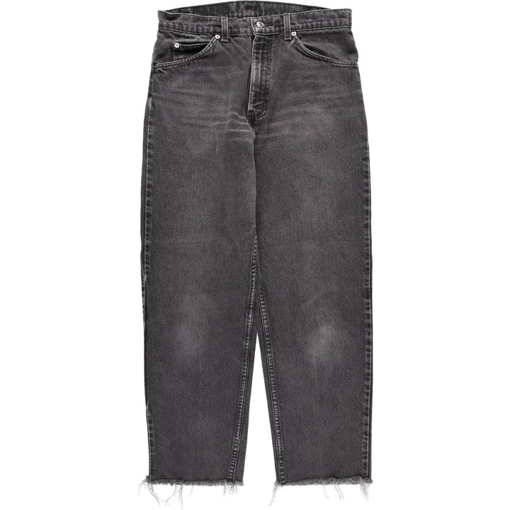 1990-2000 Levi's 550 Relaxed Fit Tapered Leg Denim Pants, Orange Tab, Black, Men's Size W31 unclear black type Vintage Second Hand