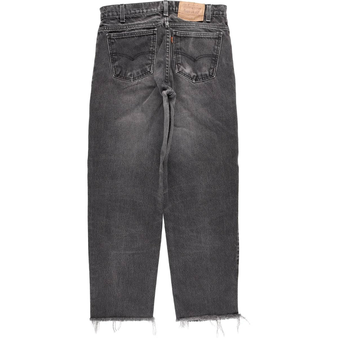 1990-2000 Levi's 550 Relaxed Fit Tapered Leg Denim Pants, Orange Tab, Black, Men's Size W31 unclear black type Vintage Second Hand
