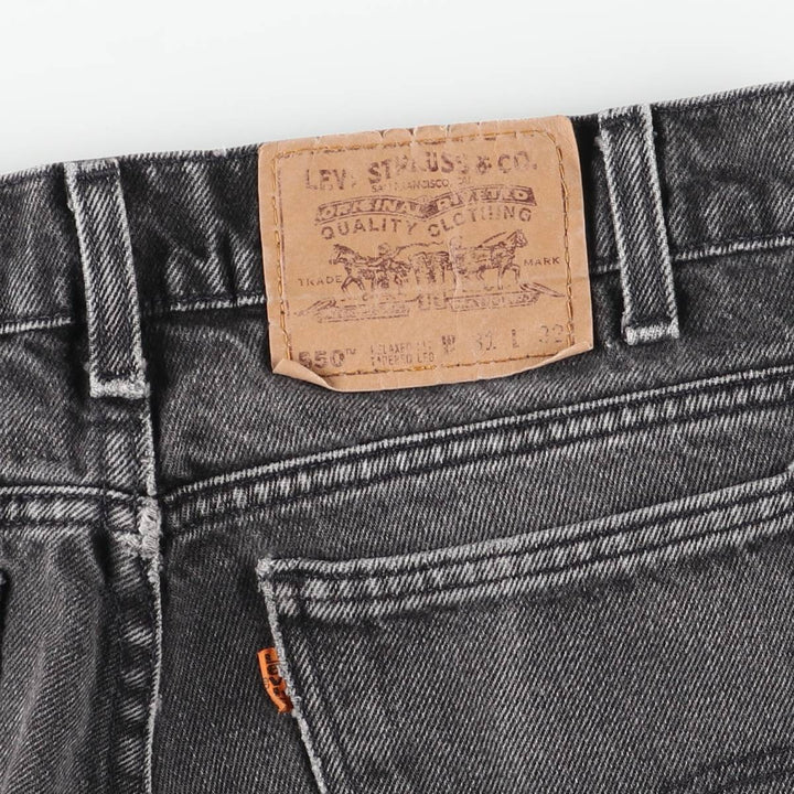 1990-2000 Levi's 550 Relaxed Fit Tapered Leg Denim Pants, Orange Tab, Black, Men's Size W31 unclear black type Vintage Second Hand