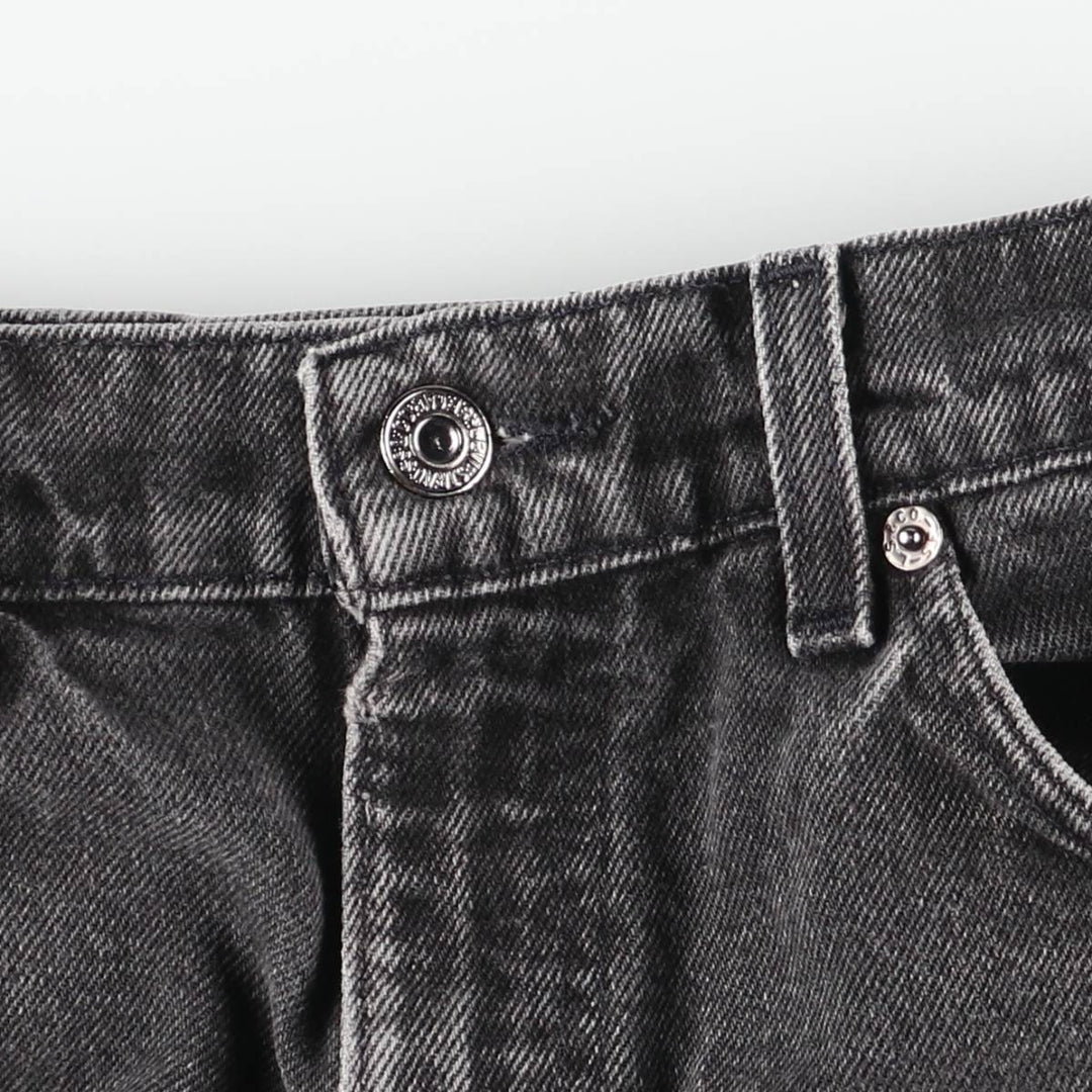 1990-2000 Levi's 550 Relaxed Fit Tapered Leg Denim Pants, Orange Tab, Black, Men's Size W31 unclear black type Vintage Second Hand
