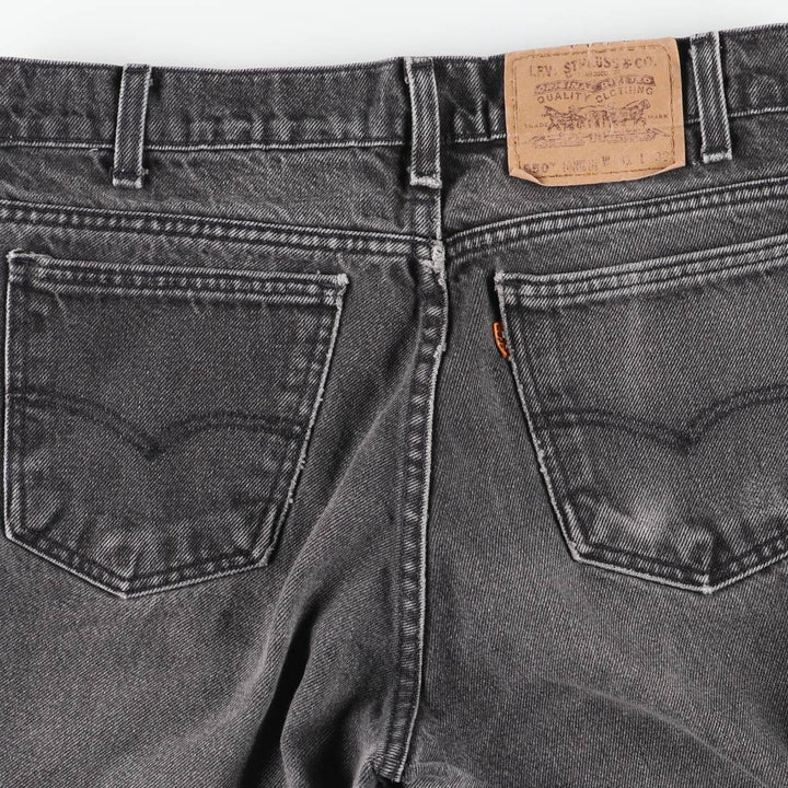 1990-2000 Levi's 550 Relaxed Fit Tapered Leg Denim Pants, Orange Tab, Black, Men's Size W31 unclear black type Vintage Second Hand