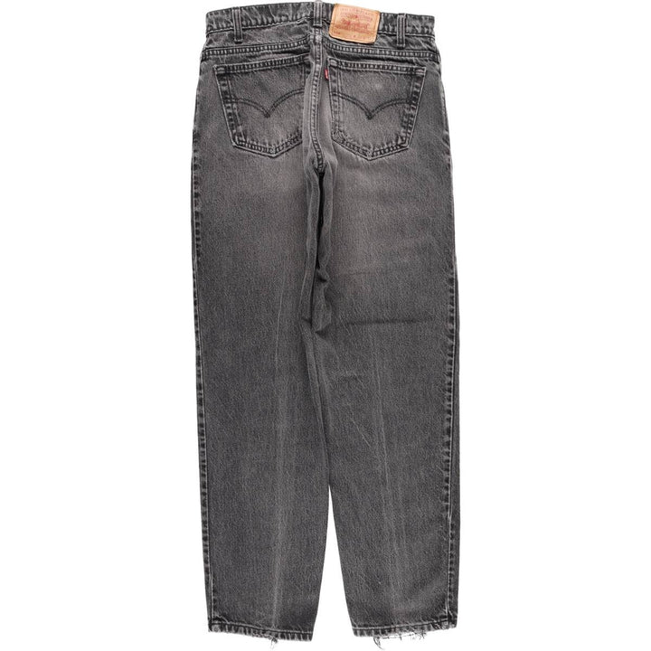 90s-00'S Vintage Levi's 550 Relaxed Fit Tapered Leg Black Denim Pants, Men's Size W31 unclear black type Vintage Second Hand