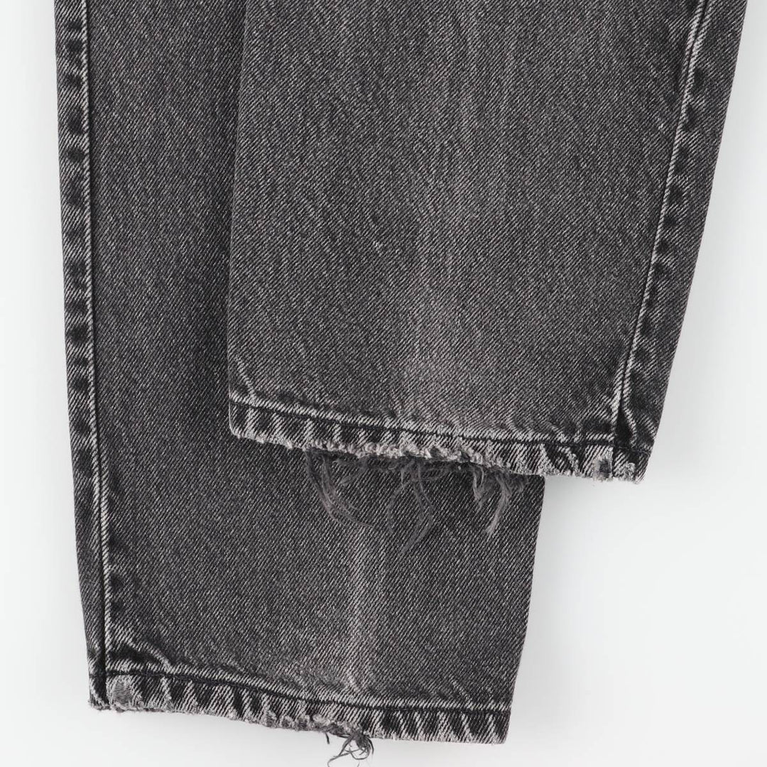 90s-00'S Vintage Levi's 550 Relaxed Fit Tapered Leg Black Denim Pants, Men's Size W31 unclear black type Vintage Second Hand