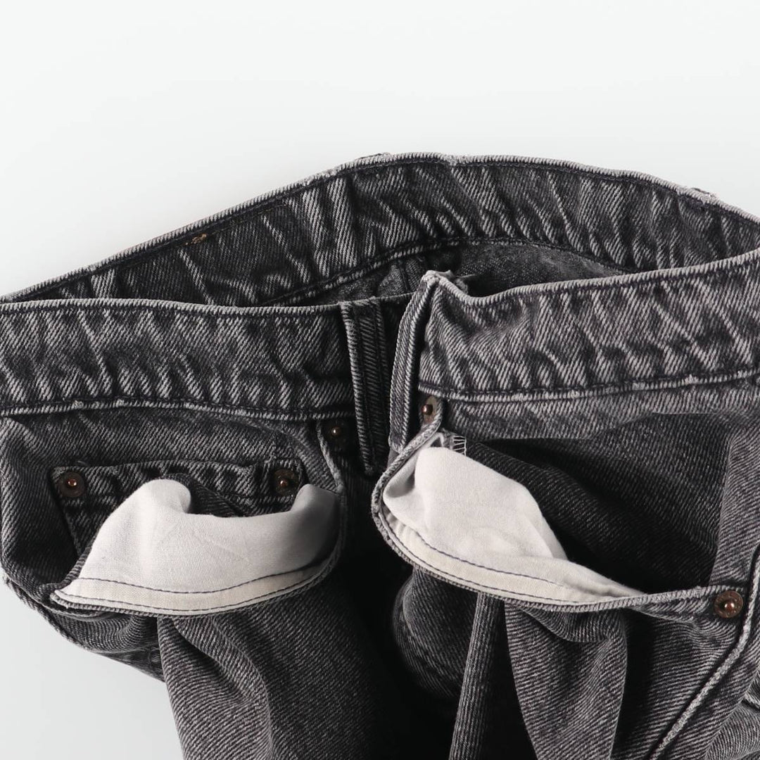 90s-00'S Vintage Levi's 550 Relaxed Fit Tapered Leg Black Denim Pants, Men's Size W31 unclear black type Vintage Second Hand