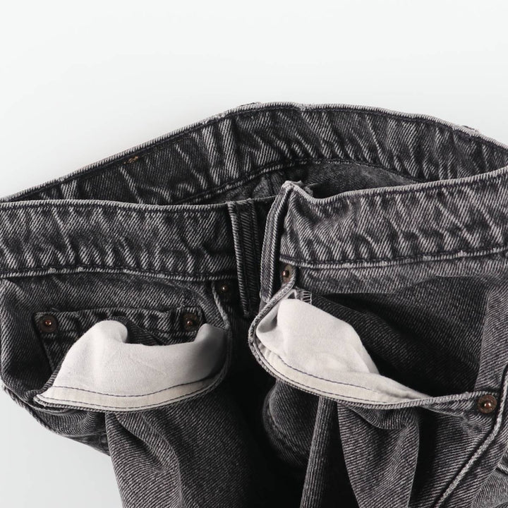 90s-00'S Vintage Levi's 550 Relaxed Fit Tapered Leg Black Denim Pants, Men's Size W31 unclear black type Vintage Second Hand