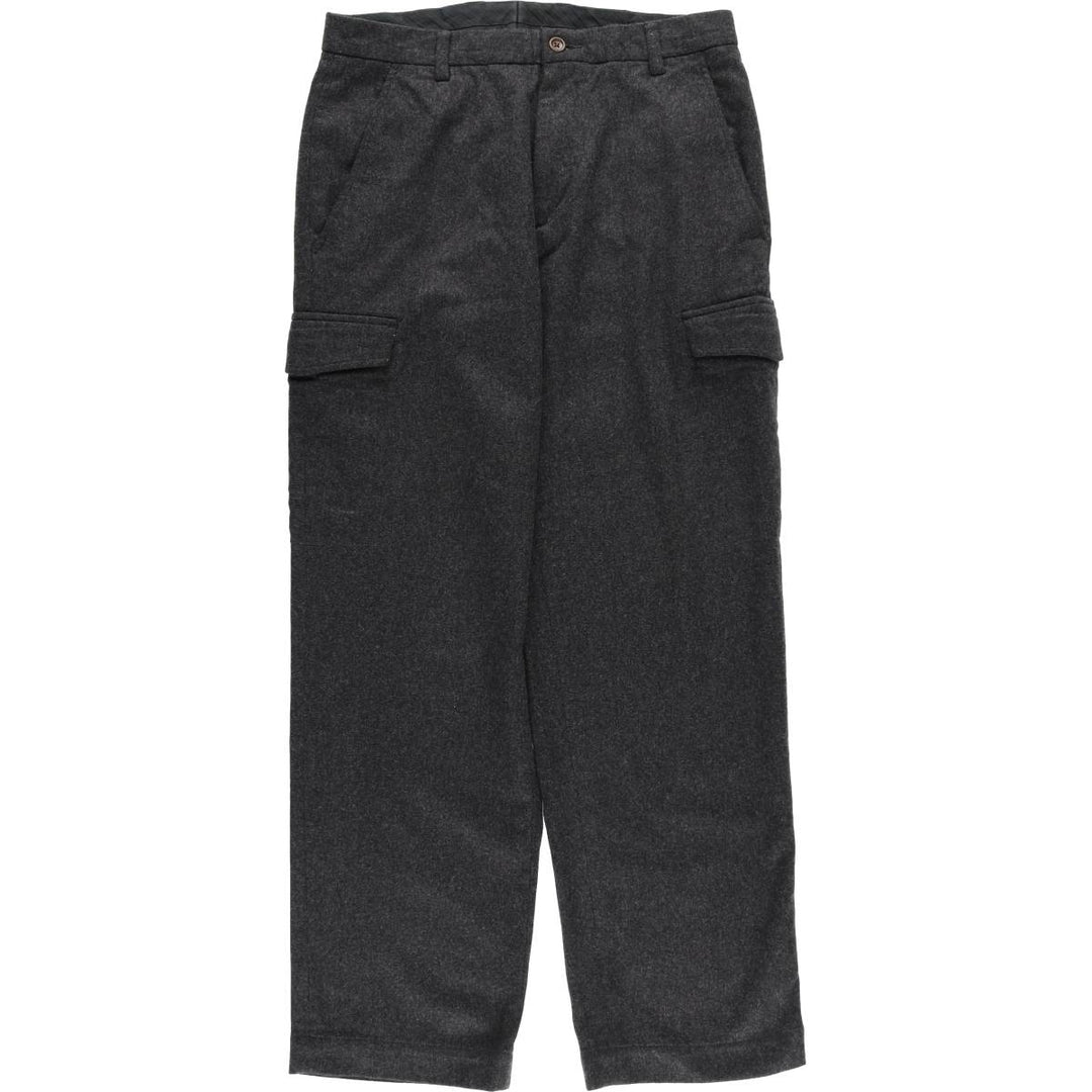 Banana Republic Emerson Wool Cargo Pants, Men's Size 34 wool Charcoal Vintage Second Hand