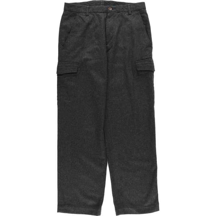 Banana Republic Emerson Wool Cargo Pants, Men's Size 34 wool Charcoal Vintage Second Hand