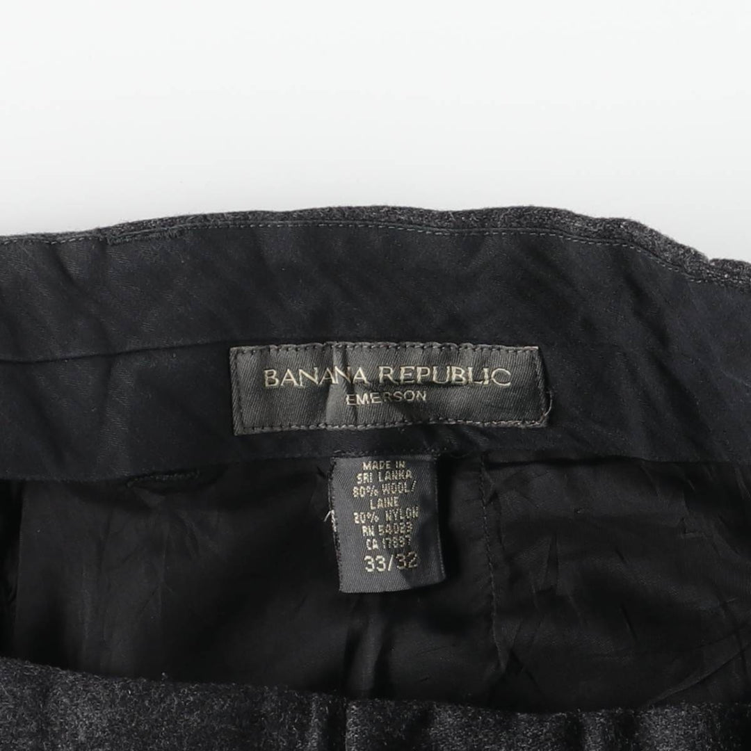 Banana Republic Emerson Wool Cargo Pants, Men's Size 34 wool Charcoal Vintage Second Hand