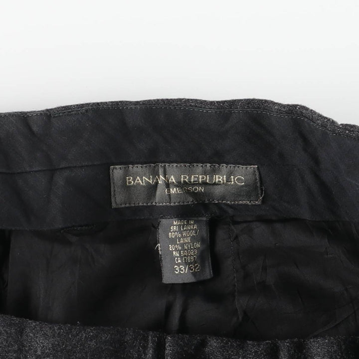 Banana Republic Emerson Wool Cargo Pants, Men's Size 34 wool Charcoal Vintage Second Hand