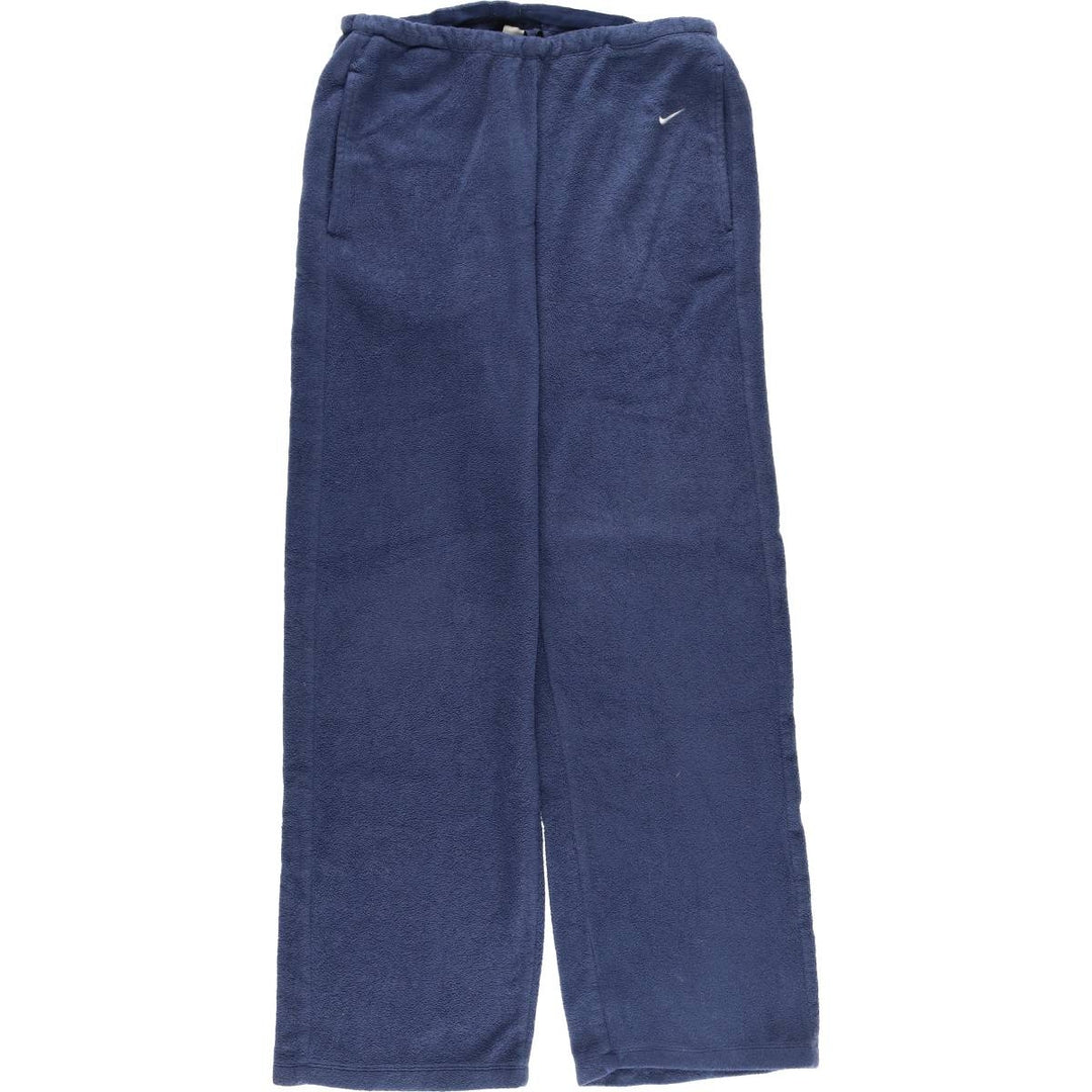 2000'S Nike fleece pants, men's size L polyester navy blue type Vintage Second Hand