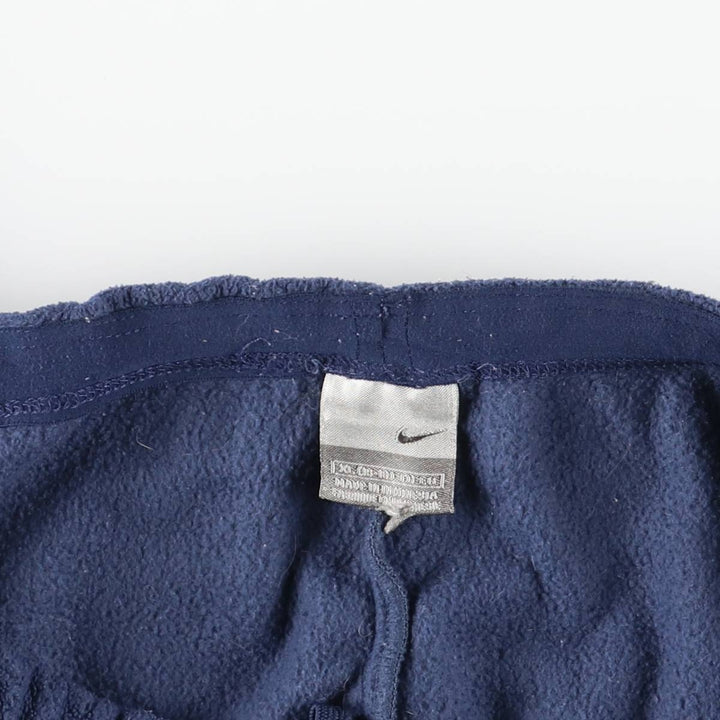 2000'S Nike fleece pants, men's size L polyester navy blue type Vintage Second Hand