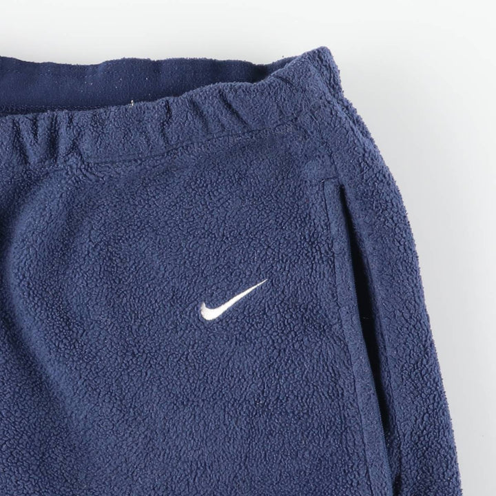 2000'S Nike fleece pants, men's size L polyester navy blue type Vintage Second Hand