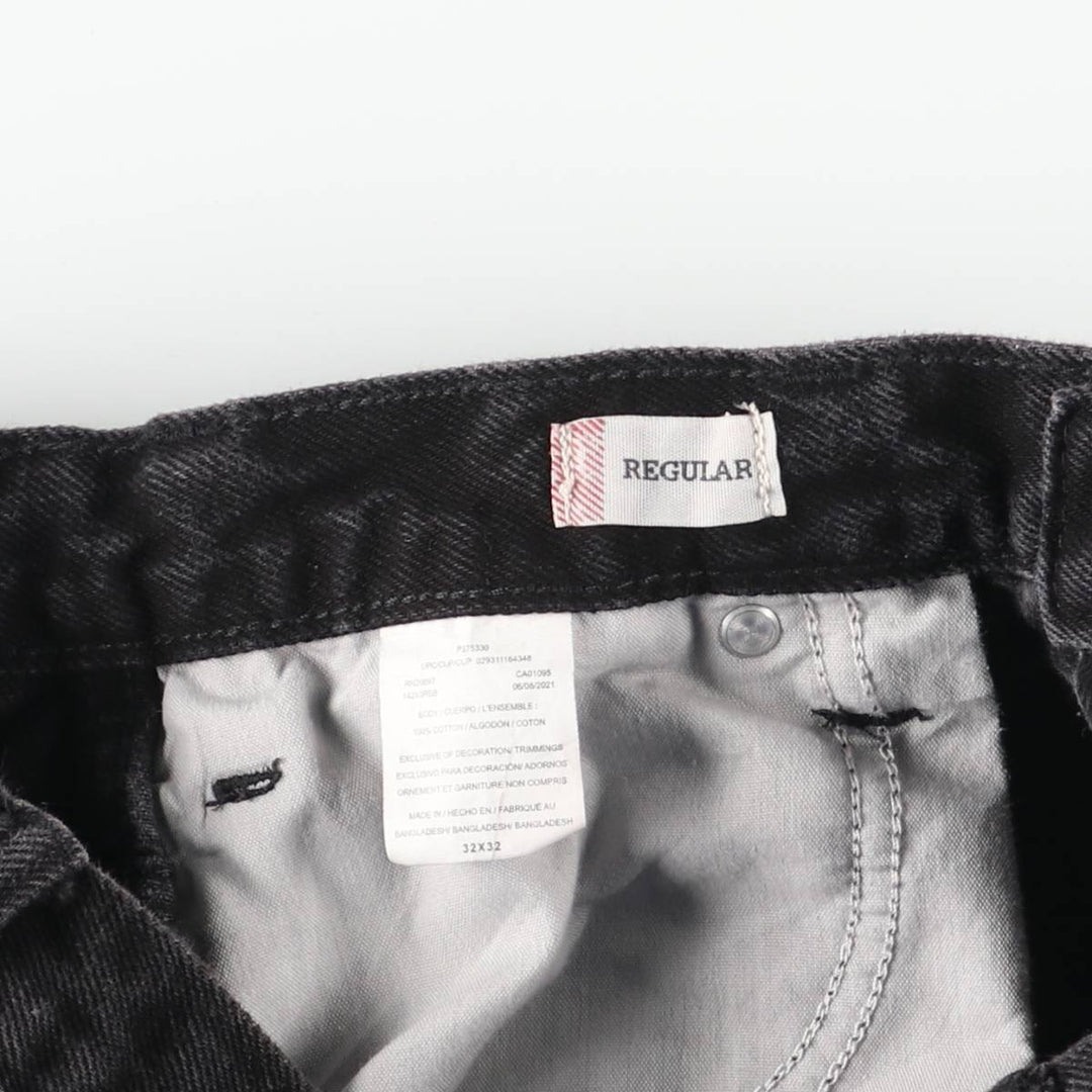 Dickies Regular Black Denim Straight Denim Pants, Men's, Size W32 cotton black type Vintage Second Hand