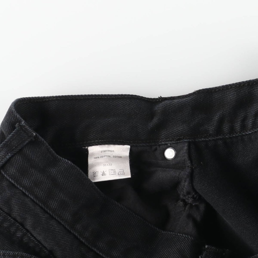 Dickies Men's Black Denim Tapered Denim Pants, Size W35 cotton black type Vintage Second Hand