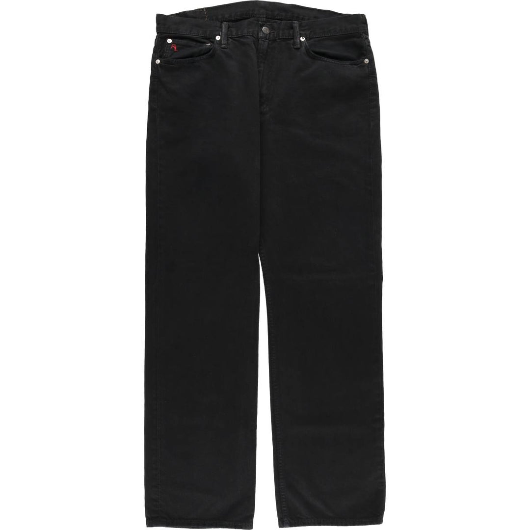 Ralph Lauren POLO RALPH LAUREN black denim straight-leg denim pants for men, size W37 cotton black type Vintage Second Hand